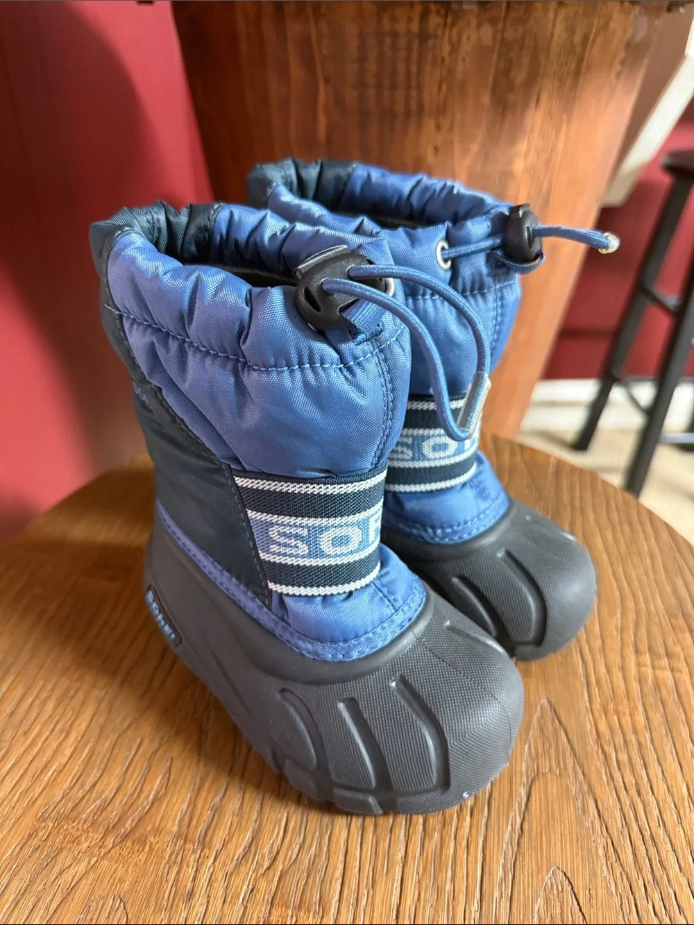 Sorel Kids Blue Pull-Cord  Snow Boots